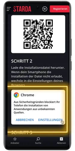 tarda Casino Android APK-Datei installieren – Installationsvorgang