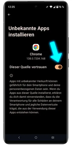 Starda Casino APK Android installieren – Sicherheitseinstellungen aktivieren