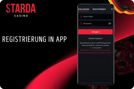 Registrierung in Starda Casino App